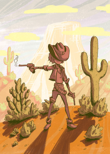 cowgirl illustration