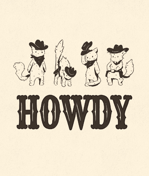howdy cats illustration